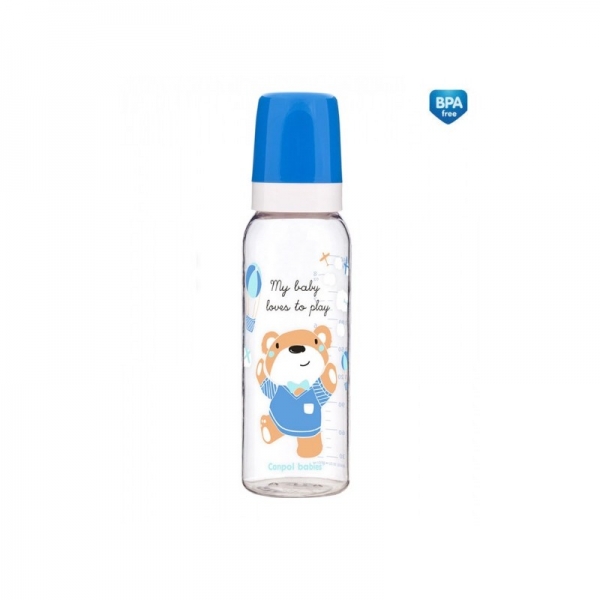 Canpol babies Lahvička s potiskem 250 ml Sweet Fun - Medvídek