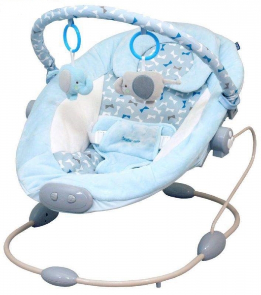 BABY MIX Lehátko pro kojence s vibrací a hudbou - modré