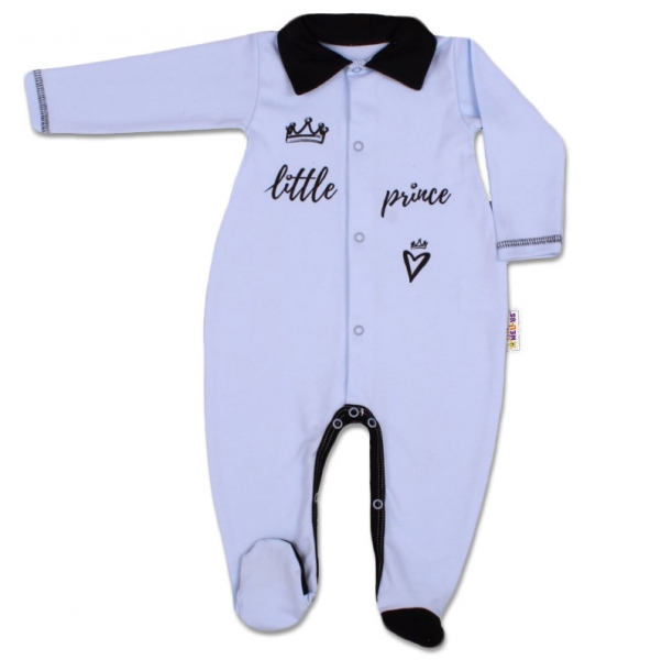 Baby Nellys Bavlněný overálek Little Prince - modrý, vel. 62