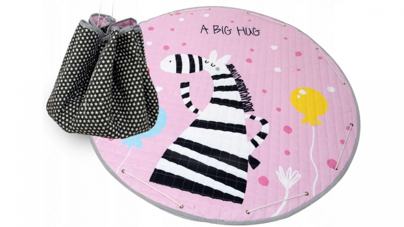 Hrací deka - koš na hračky 150 cm - Zebra