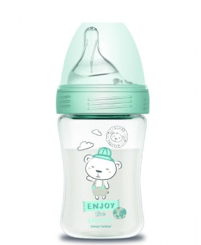 Canpol babies Antikoliková lahvička Haberman 260 ml - Medvídek
